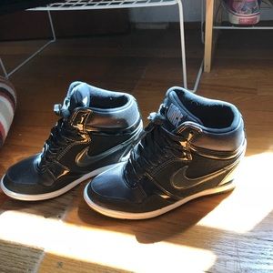 Nike force sky high shoes with hidden heel